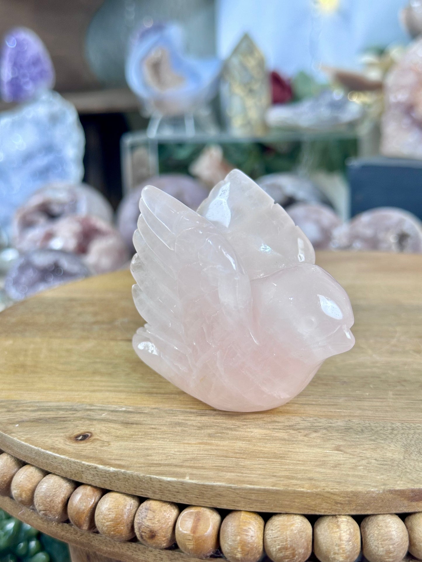 Rose Quartz Bird