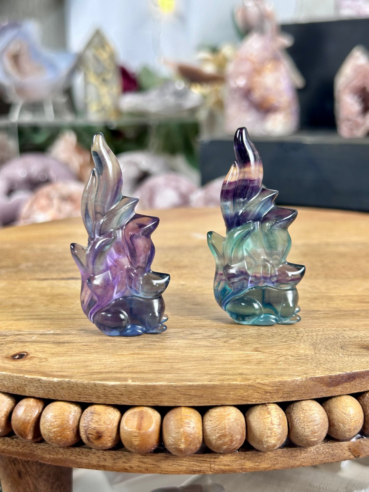 Rainbow Fluorite Nine Tail Fox