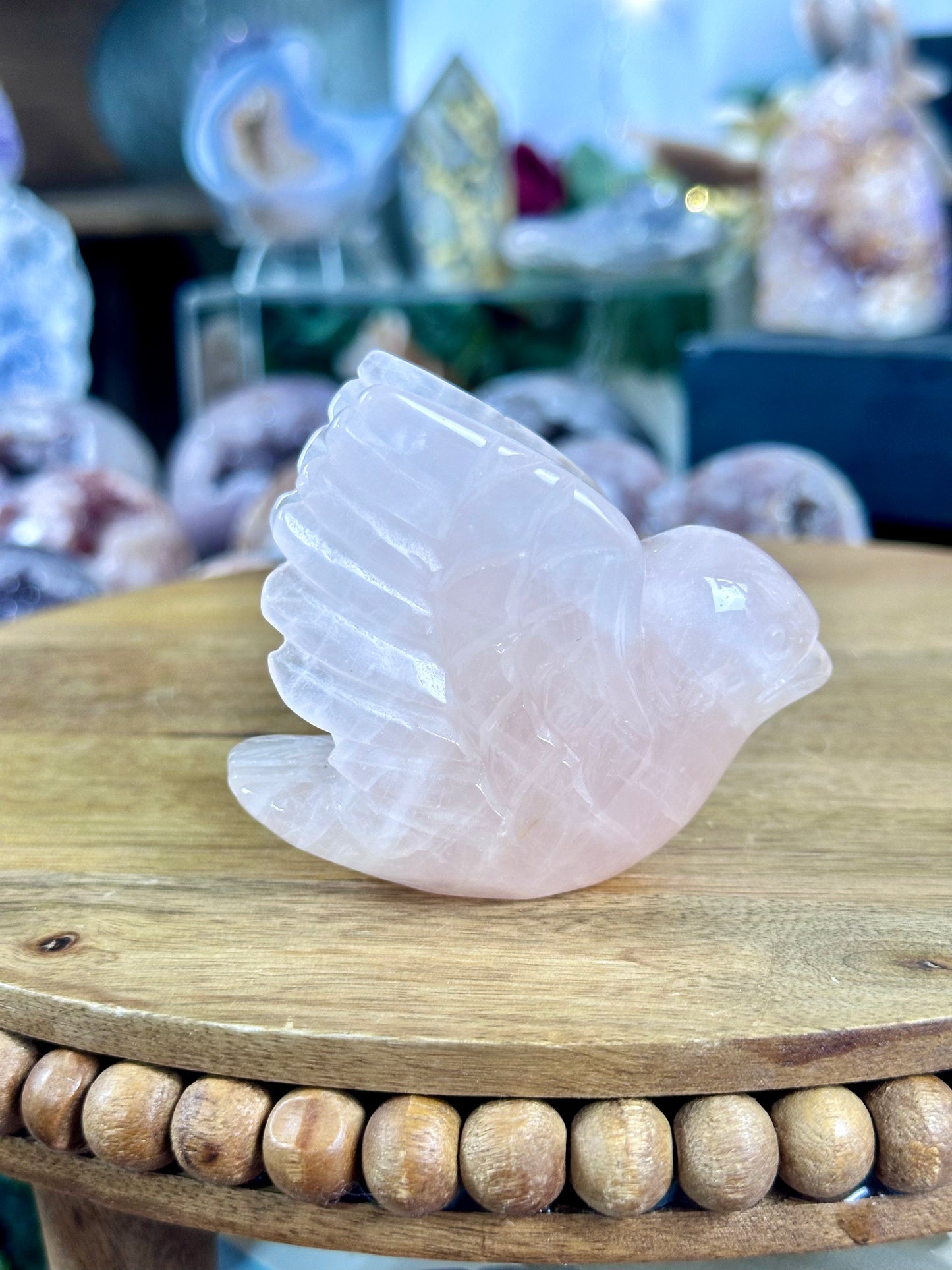 Rose Quartz Bird