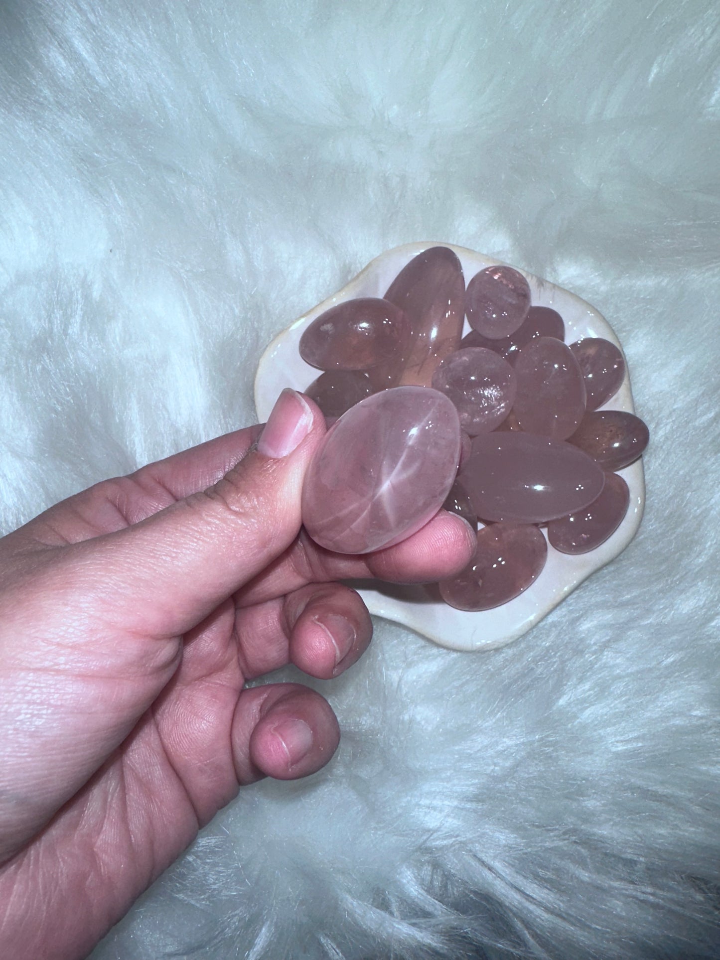 Starlight Rose Quartz Tumble Crystal