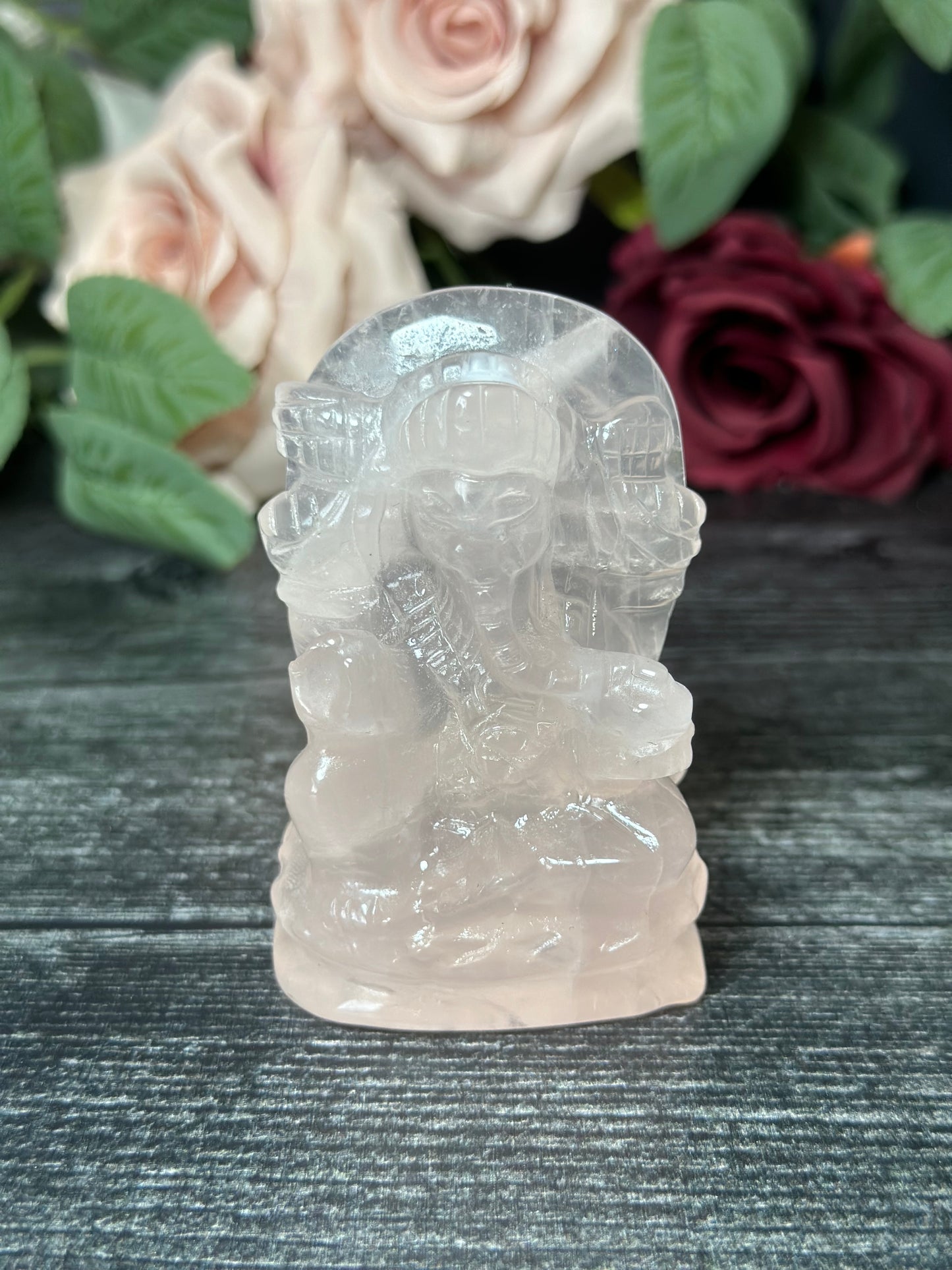 Rose Quartz Ganesha