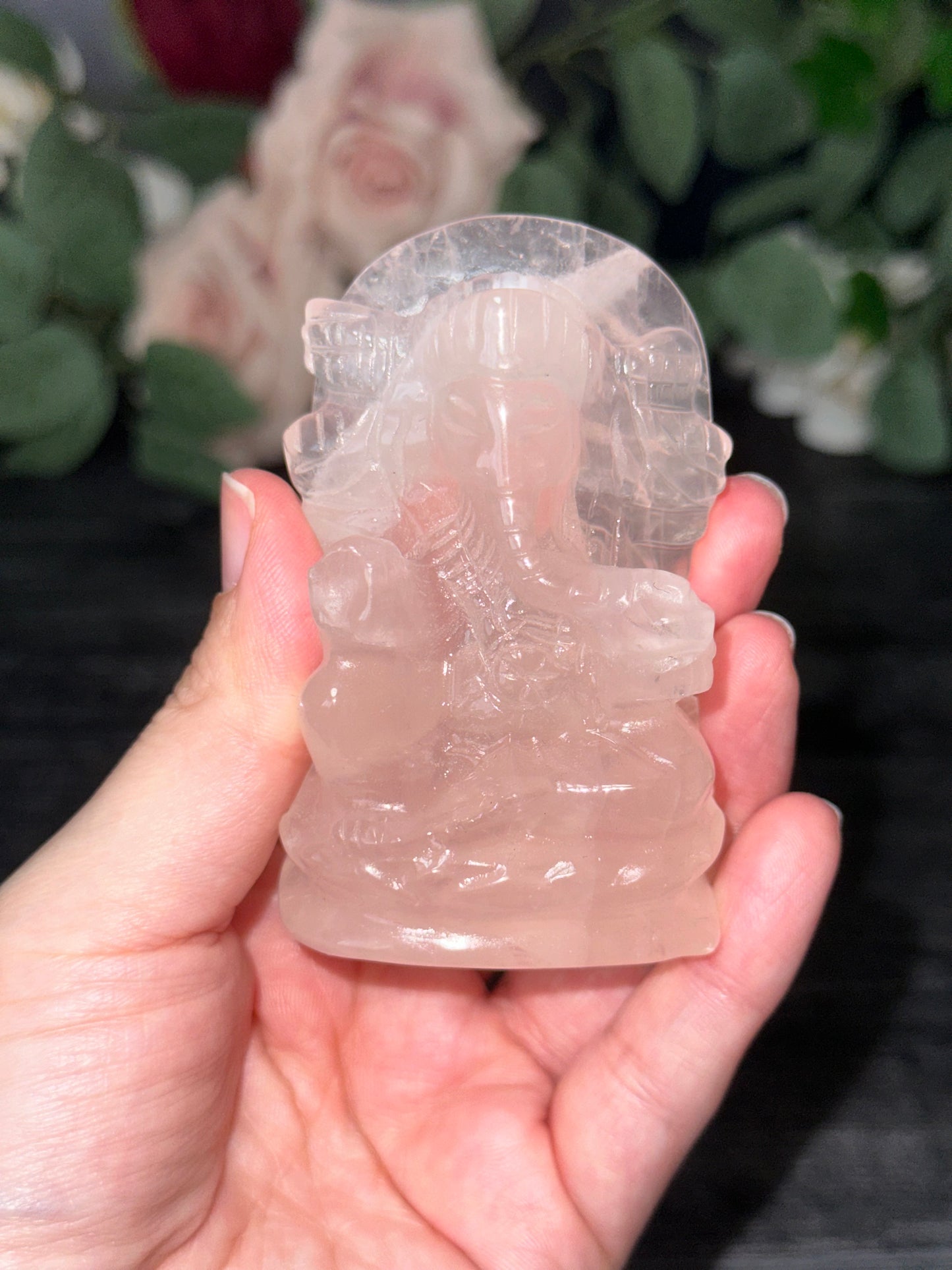 Rose Quartz Ganesha