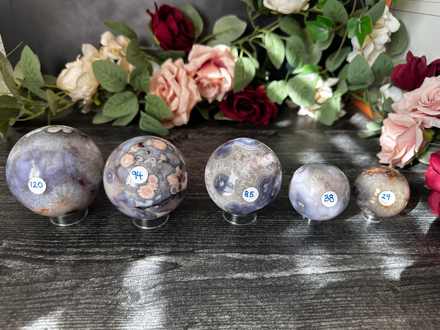 Blue Flower Agate Sphere