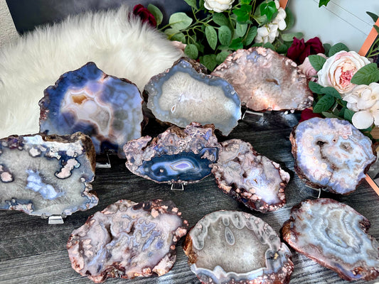 Blue Flower Agate Slab