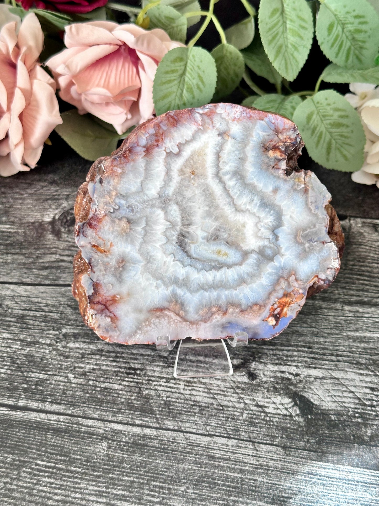 Blue Flower Agate Slab