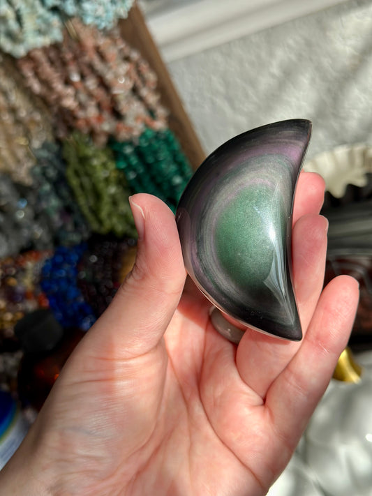 Rainbow Obsidian Moon