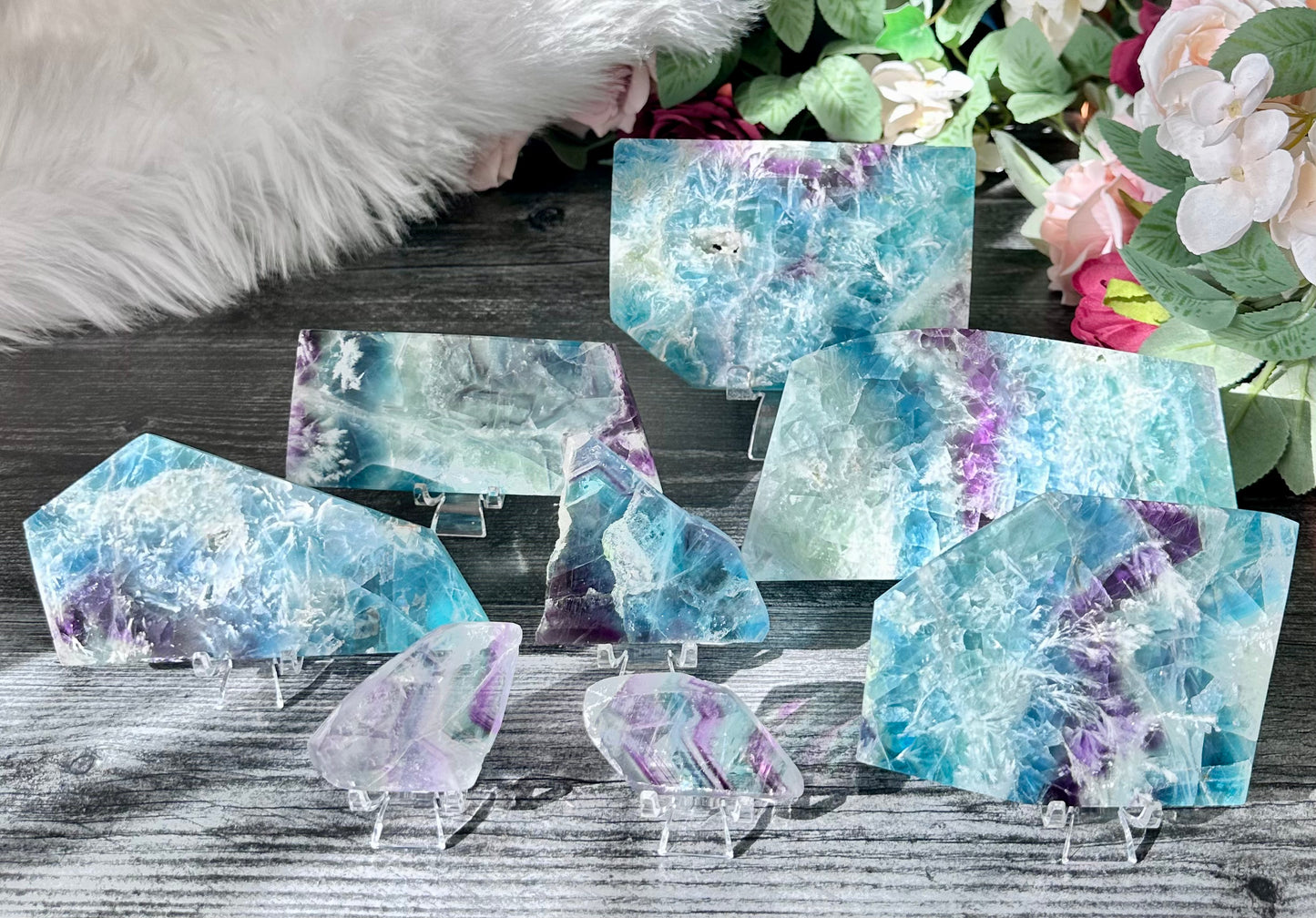 Feather Fluorite Slab