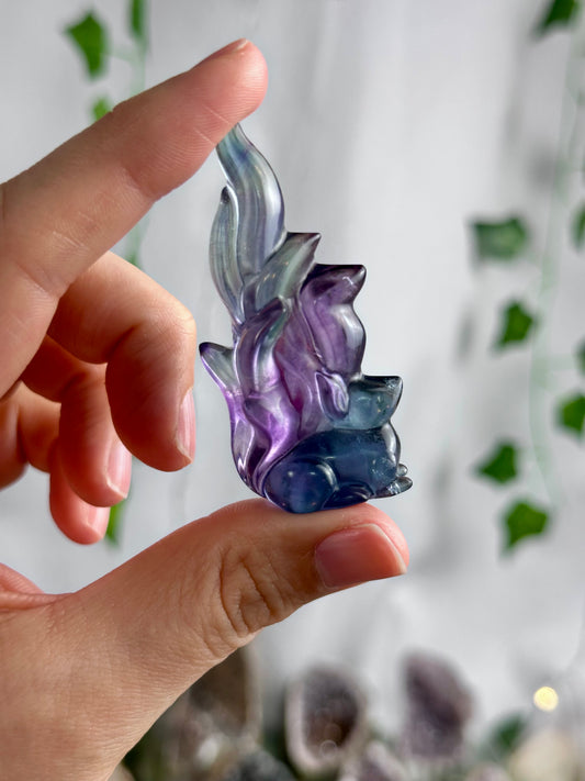 Rainbow Fluorite Nine Tail Fox