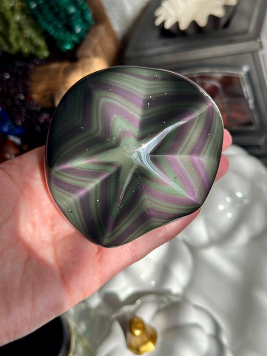 Rainbow Obsidian Star Freeform