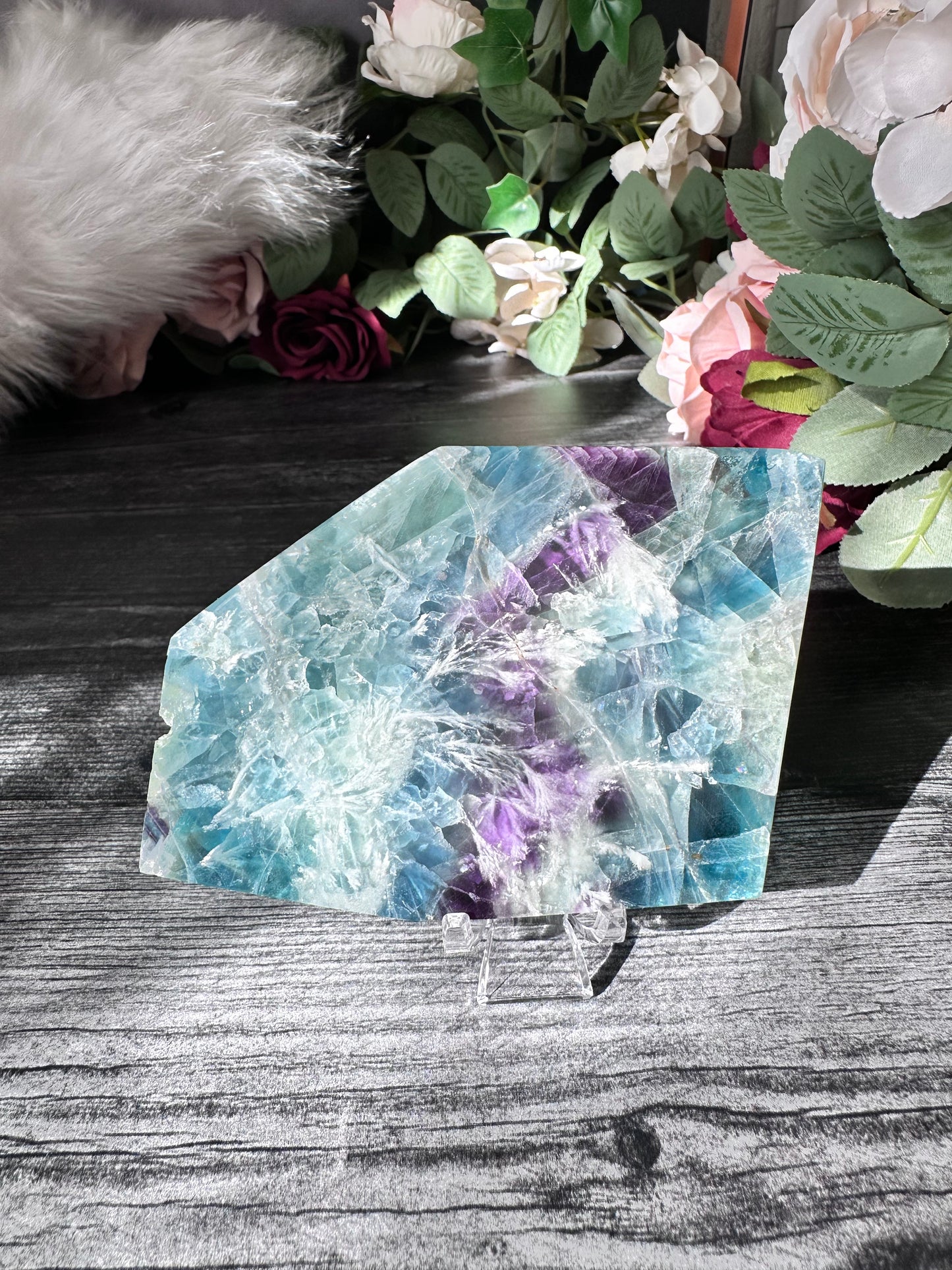 Feather Fluorite Slab