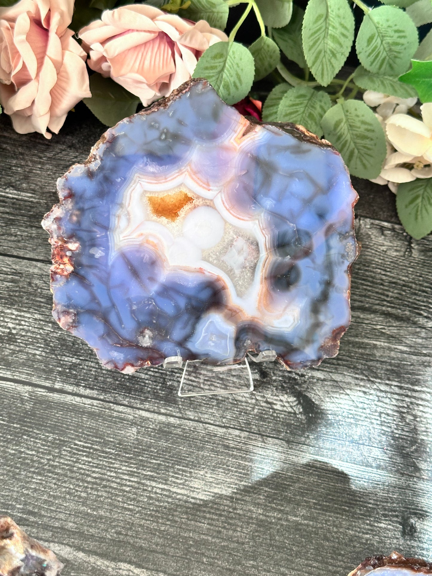 Blue Flower Agate Slab