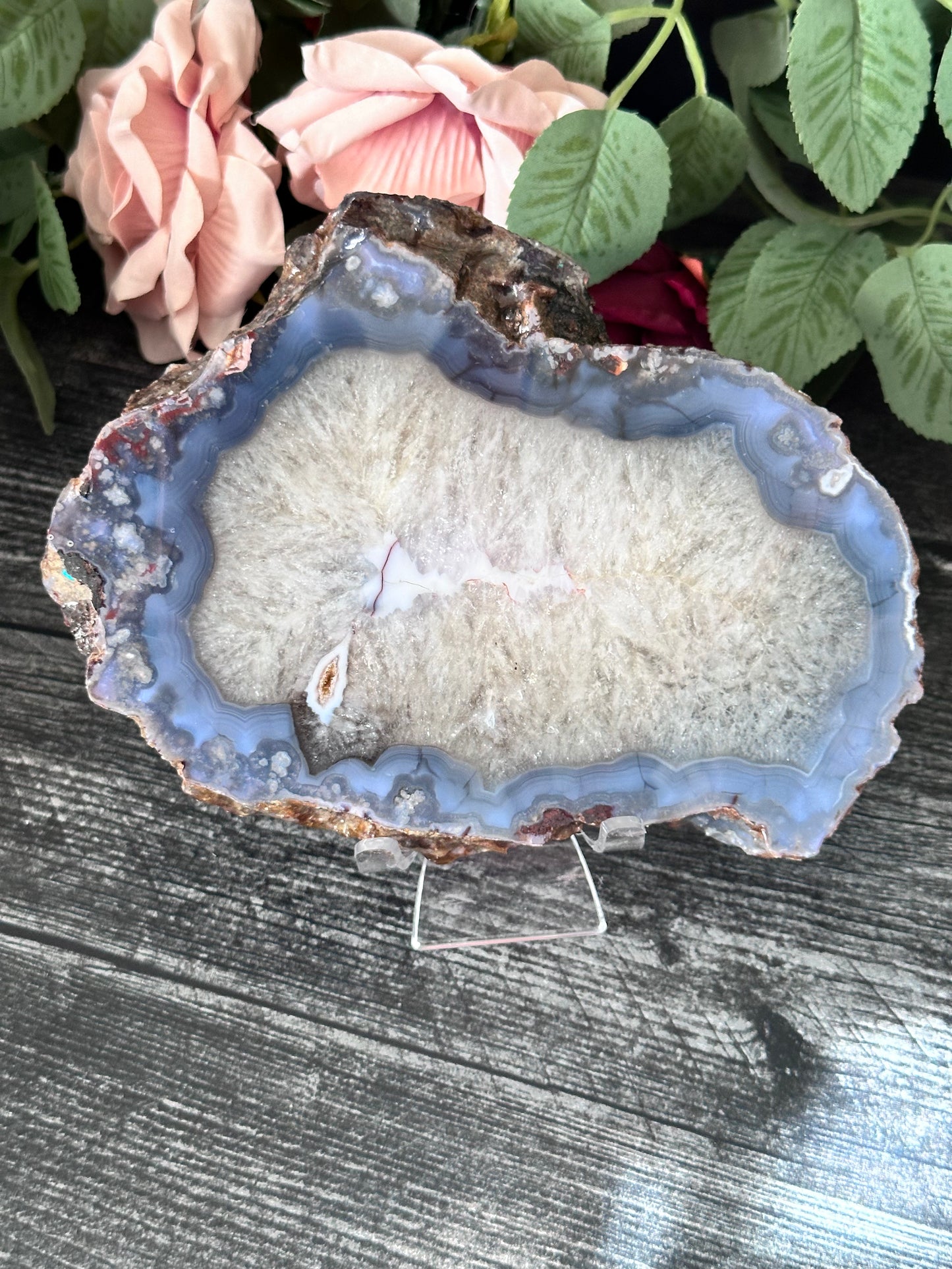 Blue Flower Agate Slab