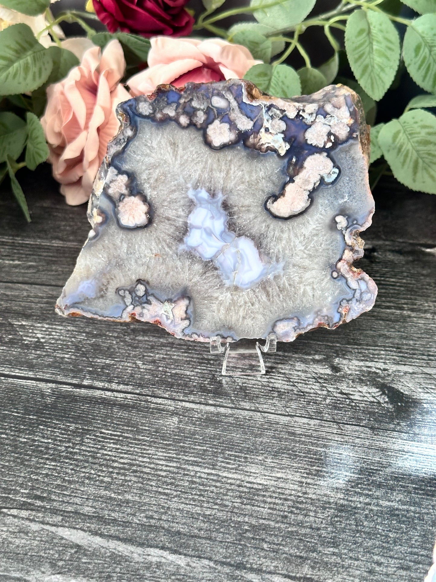 Blue Flower Agate Slab