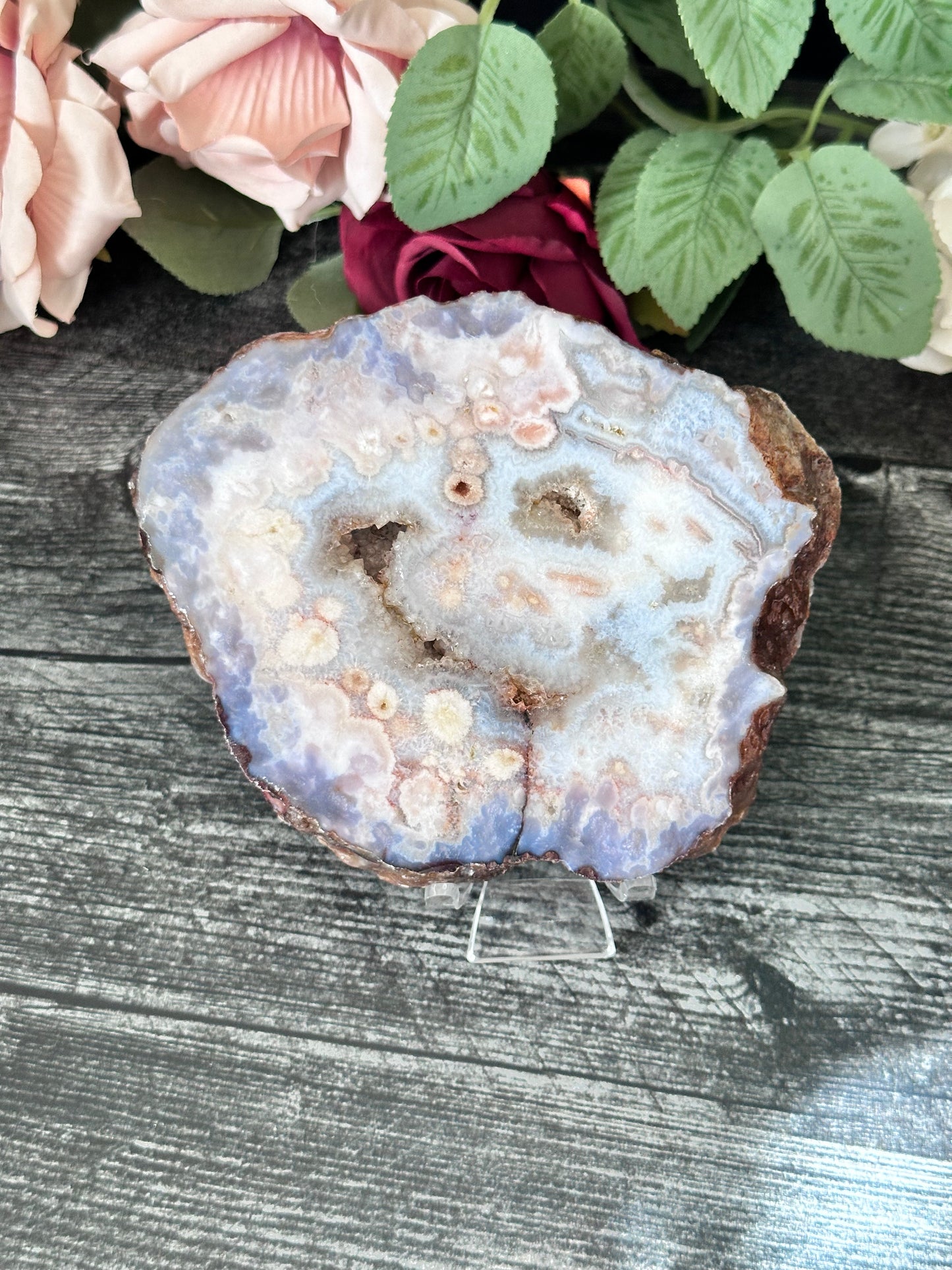 Blue Flower Agate Slab