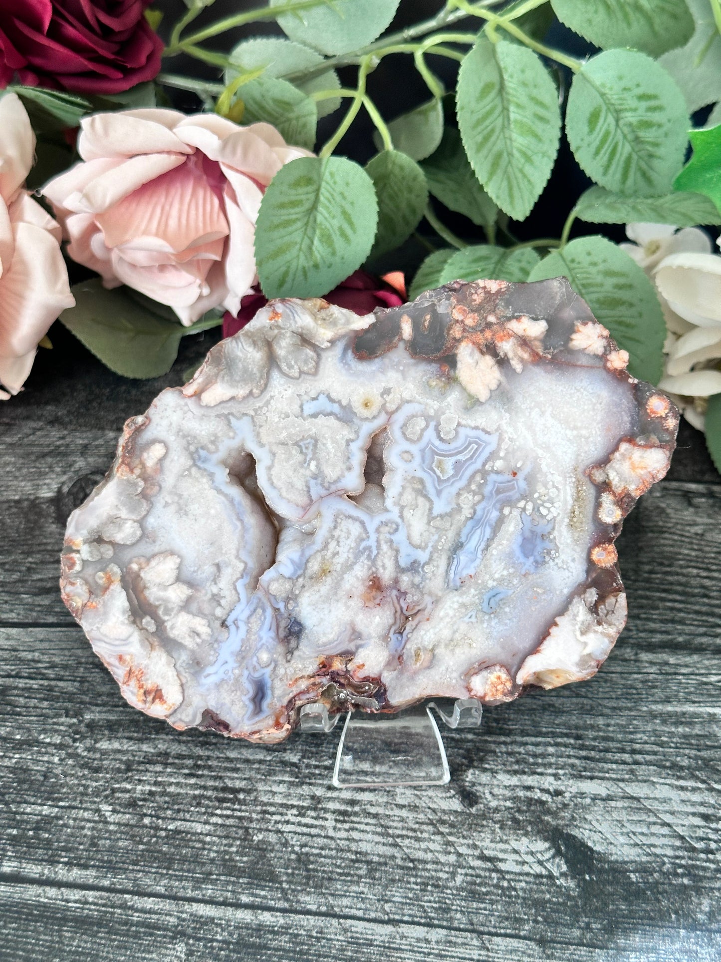 Blue Flower Agate Slab