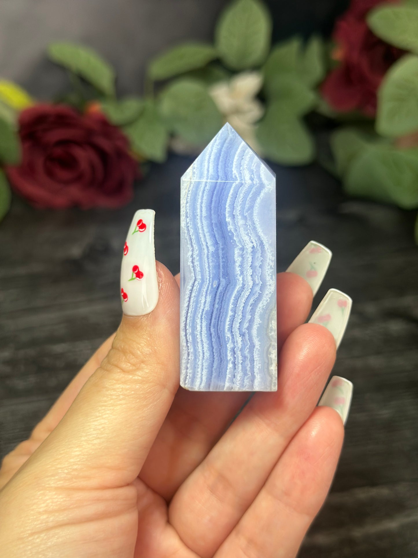 Blue Lace Agate Tower